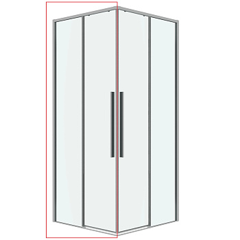 Душевая дверь Grossman Galaxy 1/2.K33.01.10.10.00 100х195 стекло прозрачное профиль хром